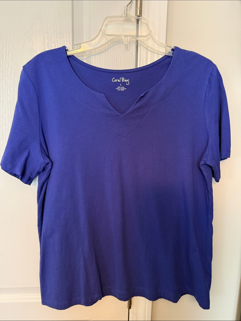 Coral Bay Short Sleeve V-Notch Tee in Royal Blue